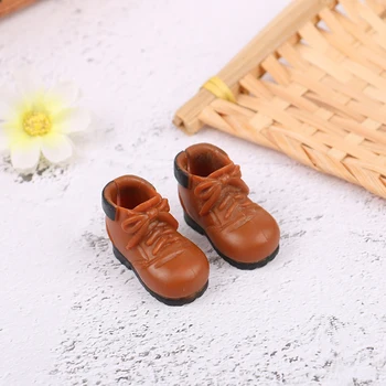 1/6 Bebek Ayakkabı Mini Martin BJD Bebek Moda Prens Boot DİY için 3.5 cm Rahat Koca kafalı Ayakkabı Bot Aksesuarları Bebek 