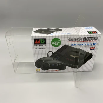  1 Kutu Koruyucu İçin Sega Mega Sürücü Mini Japonya Japon Versiyonu MD Genesis Şeffaf Vitrin Toplama Kutusu