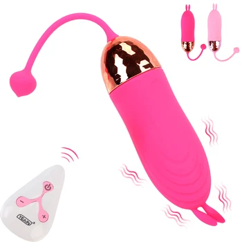  10 Modları Atlama Yumurta Vibratör Tavşan Klitoris Teşvik Silikon Titreşimli Vajina Topu G Noktası Masaj Seks Oyuncak Kadınlar için