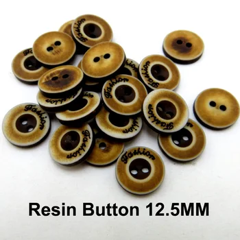 100 ADET 12.5 MM Reçine Moda Kahve Düğmesi Hattı Gömlek Düğmeleri Ceket Çizmeler Dikiş Giysi Aksesuarı R-388