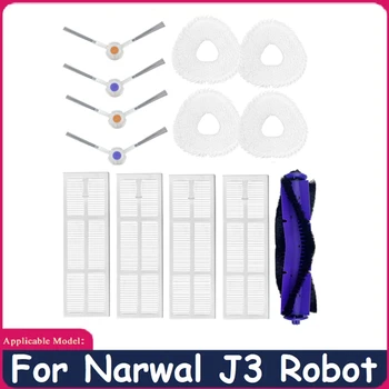  13 Adet Aksesuarları Kiti NARWAL J3 robotlu süpürge yıkanabilir HEPA Filtre Ana Yan Fırça Paspas Bezi Yedek Parça