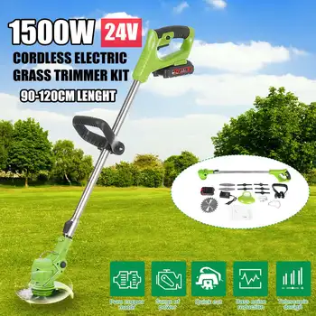  1500W Elektrikli çim makası Akülü çim biçme makinesi Çit Düzeltici Ayarlanabilir El Bahçe Güç Budama 18V Makita Pil