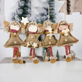  2020 Noel Gülümseme Melek Bebek Kolye DIY Noel Ağacı Dekorasyon askı süsleri Yeni Yıl Noel Partisi Çocuk Hediye Oyuncaklar