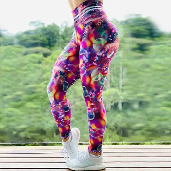  2020 Yeni Marka Seksi Kadın Legging Çabuk kuruyan renkli kabarcıklar leggins Moda İnce tayt Yüksek Bel Tayt Kadın Pantolon