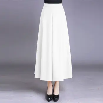  2021 Yeni Yaz Kadın Elastik Yüksek Bel Geniş Bacak Saf Renk Etek pantolon Moda Kore İnce Rahat Gevşek Düz Pantolon Z59