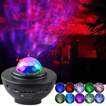  2023 Yeni LED Projektör Yıldızlı Gökyüzü Galaxy Gece Lambası Bluetooth USB Müzik Çalar Odası Dekorasyon Dönen Yıldızlı Projektör Hediye