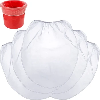  25 Adet 5 Galon Elastik Üst Boya Süzgeç Çanta Beyaz İnce Örgü Çanta Boya filtre torbası Hidroponik Boyama Bahçe