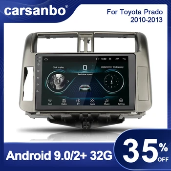  2din Android 9.0 Araba Radyo GPS araç DVD oynatıcı Multimedya Oynatıcı Toyota Land Cruiser Prado 150 2010-2013 için Navigasyon GPS 2 Din Radyo