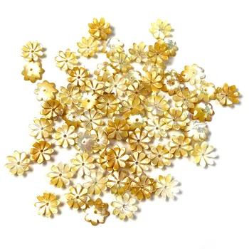  3 adet Oyma Sarı Kabuk Çiçek Saf Doğal Malzeme Yaprakları 3D Çiçek Boncuk El Yapımı Kolye DIY Takı Yapımı