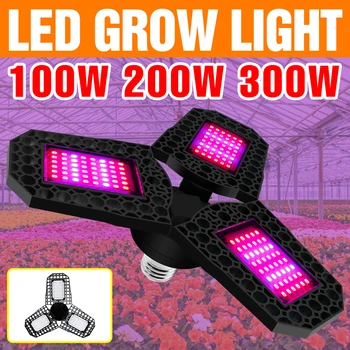  300W LED Phyto Lamba Tam Spektrum Deforme büyüyen LED ışık 220V Lamba Bitki Tohumları Lampara Hidroponik Bombilla Büyüme Çadır Ampul