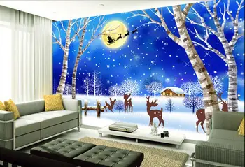  3d fotoğraf duvar kağıdı özel duvar Noel ağacı kar çocuk odası arka plan duvar ev dekor duvar kağıdı duvarlar için 3 d