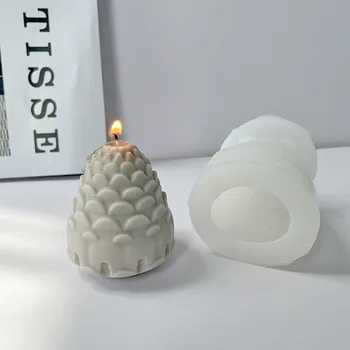  3D Noel suni çam kozalağı Silikon Mum Kalıp DIY El Yapımı Aromaterapi Alçı Reçine Çam Kozalağı El Sanatları Yapımı Ev noel dekorasyonları