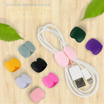  4 adet / grup Güzel Kablo Sarıcı USB Kablosu Kulaklık kablo düzenleyici Tutucu Toka Taşınabilir Küçük Ofis Aksesuarları kablo düzenleyici