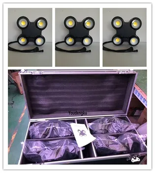  4 adet uçuş çantası ile 400w sıcak + soğuk beyaz koçan LED Blinder 4 Gözler su geçirmez Led IP65 açık blinders Yıkama çakarlı lamba