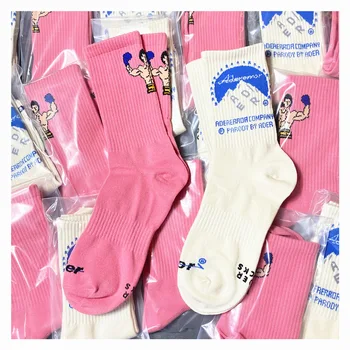  6 Çift / grup Kore Ader çorap flip calcetines kış Pembe Beyaz çorap erkekler kadınlar için sıkıştırma kanye west popsocket
