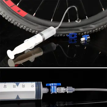  60ml Plastik lastik mastiği Şırınga Enjektör Bisiklet Tubeless Sıvı Enjeksiyon Aracı Yol Bisikleti Vana Aracı Lastik Bisiklet Tamir Seti