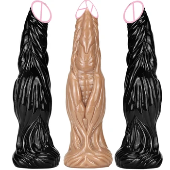  7.3 cm Kalın Yumuşak Canavar Yapay Penis Vantuz Horoz Lezbiyen Masturbators Kas Sanat Penis Anal Plug Yetişkin Seks Oyuncak Erkekler Kadınlar için Yeni