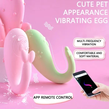  8 Hızları APP Bluetooth Kablosuz Uzaktan Kumanda Canavar Vibratör Vajina Clits Stimülatörü G-Spot Titreşimli Yumurta Seks Oyuncakları Kadınlar İçin