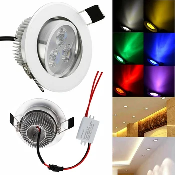  8 Renk 6W LED gömme tavan lambası Ultra Parlak Lamba AC 220V 110V Sürücü aşağı ışık Spot Ev Otel Dekor için
