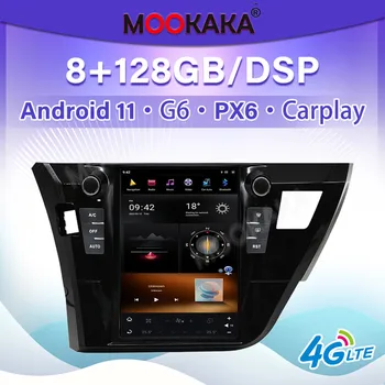  8G128GB Ses kontrolü Toyota Corolla 2014 2015 2016 İçin Android 11 px6 G6 GPS Navigasyon Araba Multimedya Video Oynatıcı Kafa Ünitesi