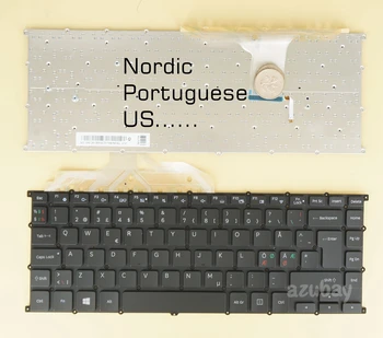  ABD İskandinav Portekizce samsung klavye ATIV Kitap 9-NP930X5J 930X5J NP940X5J 940X5J CN-13BA5903876ABYNF41E2382, Arkadan Aydınlatmalı