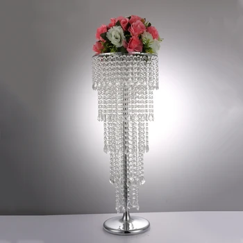  Akrilik Kristal çiçek rafı Düğün Centerpiece / Masa vazo 5 Katmanlı yol açar Parti Ev Dekorasyon İçin