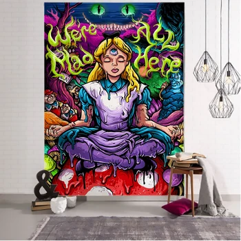  Anime Kız Goblen Duvar Asılı Sihirli Bilim Kurgu Bohemian Hippi TAPİZ Odası Yurt Sanat Ev Dekor