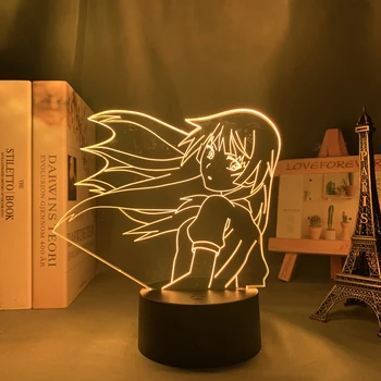  Anime led ışık Bakemonogatari yatak odası dekoru Gece Lambası Manga çocuk doğum günü hediyesi Odası Anime 3d Lamba Bakemonogatari