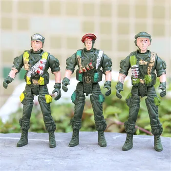  Askeri Playset Özel Kuvvet Aksiyon Figürleri Çocuk Oyuncakları Plastik 9 cm Asker Erkekler