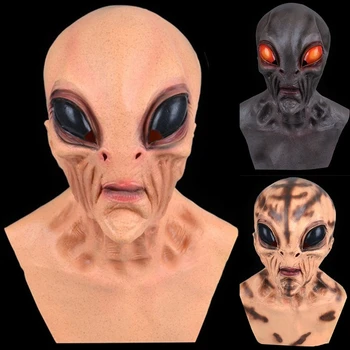  Cadılar bayramı Giyinmek Parti Cosplay ET Maske Cadılar Bayramı Ekstra karasal Maske Korku Başlık UFO Sahne Masquerade Kostüm
