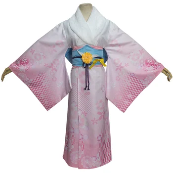 Cadılar bayramı Partisi Kostüm Erkek / Kadın oyunu Azur Lane Cygnet Sevimli loli kiraz çiçeği kimono Cosplay Kostüm Cos Cosplay