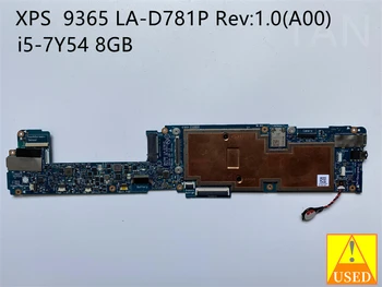  DELL XPS 9365 için kullanılan Laptop anakart LA-D781P ile i5-7Y54 8GB Tamamen test edilmiş ve mükemmel çalışıyor