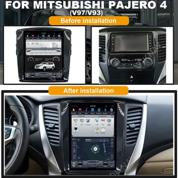  dikey ekran araba GPS navigator DVD oynatıcı Mitsubishi Pajero 4 için V97 V93 multimedya oynatıcı otomobil radyosu video oynatıcı 12.1 inç
