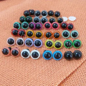  DIY el sanatları 16mm yuvarlak şekil karışık renkli oyuncak gözler + yıkayıcılar/200 adet / # gr