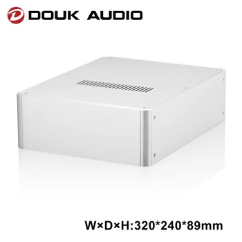  Douk Ses DIY Alüminyum Şasi Amplifikatör Metal Kasa Preamplifikatör Muhafaza HıFı DAC Ses Amp Kutusu (W320mm×D240mm×H89mm)