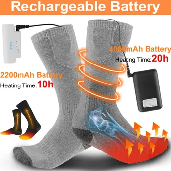  Elektrikli ısıtmalı çorap şarj edilebilir pil 3.7 V ayak sıcak kış kayak avcılık