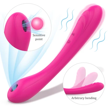  Emme Vibratör G Noktası Klitoris Stimülatörü 9 Titreşim Vajinal Anal Orgazm Yapay Penis Kadınlar için Seks oyuncak Bükülebilir Çift Vibratörler