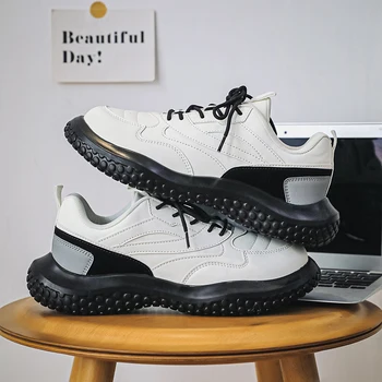  Erkek ayakkabıları 2022 Sonbahar ve Kış Yeni Süper Sıcak Niş Moda Çirkin Sevimli spor salonu ayakkabısı Kalın Tabanlı Baba Ayakkabı Rahat spor ayakkabı