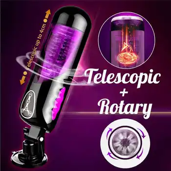  Erkek teleskopik Emme mastürbasyon kupası Gerçek Pussy iplik ses ısıtmalı vibratör orgazm oral Seks makinesi yetişkin Seks Oyuncakları erkekler için