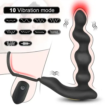  Erkekler İçin Anal Seks Oyuncakları Anal Plug Butt Plug prostat masajı Uzaktan Kumanda Anal Vibratör Seks Oyuncak Bir Çift için Eşcinsel Erotik Seks Oyuncak