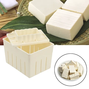  Ev yapımı Plastik Tofu Pres Kalıp Mutfak pişirme aletleri seti Mutfak Aletleri DIY Tofu Kalıp soya peyniri Tofu Yapma Kalıp