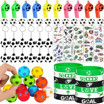 Futbol Topu Futbol Tema Doğum Günü Partisi Favor hediye keseleri Düdük Çıkartmalar Bilezik Goodie Çanta Stuffers Pinata Dolgu Oyuncaklar Çocuklar