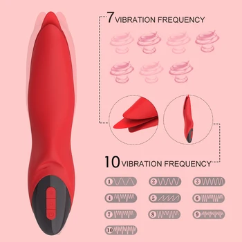  G-spot Vibratör Kadınlar İçin Vajina Dil Yalama Masturbator 7 Hız Titreşimli Sessiz Klitoris Stimülatörü Yetişkin Seks Oyuncakları kadınlar için