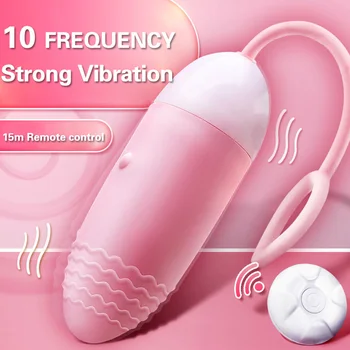  Giyilebilir Oyuncaklar Atlama Yumurta 10 Frekans Kegel Topu Kablosuz Uzaktan Kumanda G noktası Masaj Klitoral Stimülatörü Seks Oyuncakları Kadınlar için