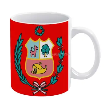  Güzel Perulu Kalkan Kahve Kupalar Seramik çay bardağı Süt kupa ısıtıcı Kişiselleştirilmiş Arkadaşlar doğum günü hediyesi Peru Perulu Escuso De