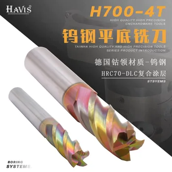 HAVIS 70 derece tungsten çelik renkli kaplama düz tabanlı freze kesicisi yüksek hızlı hava soğutma söndürme ve tavlama