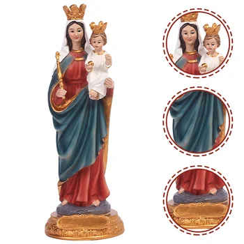  Heykeli Süs Masaüstü Reçine Meryem Maria Heykelcik Modeli Decorativeism Madonna Kilise Dekorasyon 