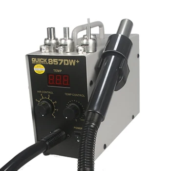  Hızlı 857DW + ayarlanabilir sıcak hava tabancası lehimleme istasyonu ısıtıcı sarmal rüzgar hava tabancası SMD Rework istasyonu