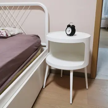  Iskandinav modern başucu masa yuvarlak sehpa demir mat köşe masa yatak odası başucu masa oturma odası kanepe yan sehpa