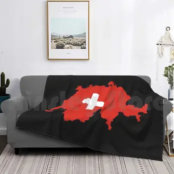  İsviçre Battaniye Moda Özel Bayrak Harita Harita Schweizerische Eidgenossenschaft İsviçre Konfederasyonu Svizzera